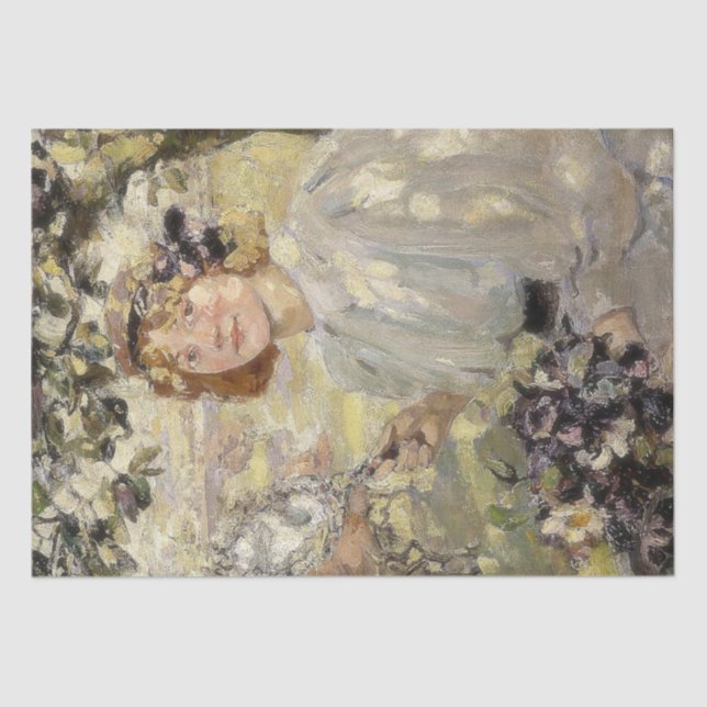 Papel De Seda El árbol de manzanas (por Bessie MacNicol) (Anverso)