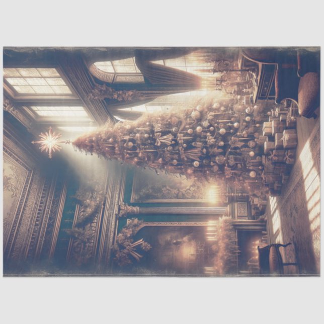 Papel De Seda El árbol de Navidad de Chateau Elegante Decoración (Anverso)