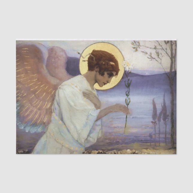 Papel De Seda “El Arcángel Gabriel” de Mijaíl Nésterov (Anverso)