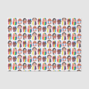 Papel De Seda El arcoiris del orgullo gay banderas de género bar