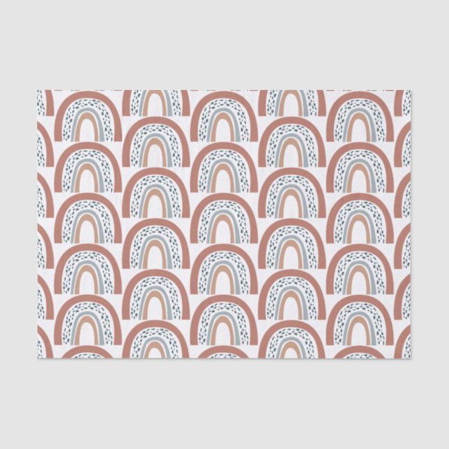 Papel De Seda El arcoiris neutral del boho moderno (Anverso)