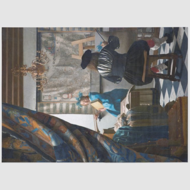 Papel De Seda El arte de la pintura, Johannes Vermeer, 1666-1667 (Anverso)