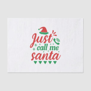Papel De Seda El arte de Navidad me llama Santa