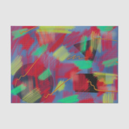 Papel De Seda El arte digital abstracto brillante y alegre