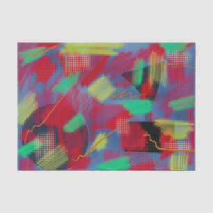 Papel De Seda El arte digital abstracto brillante y alegre