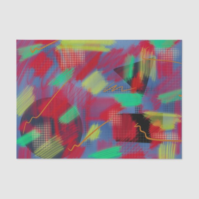 Papel De Seda El arte digital abstracto brillante y alegre (Anverso)