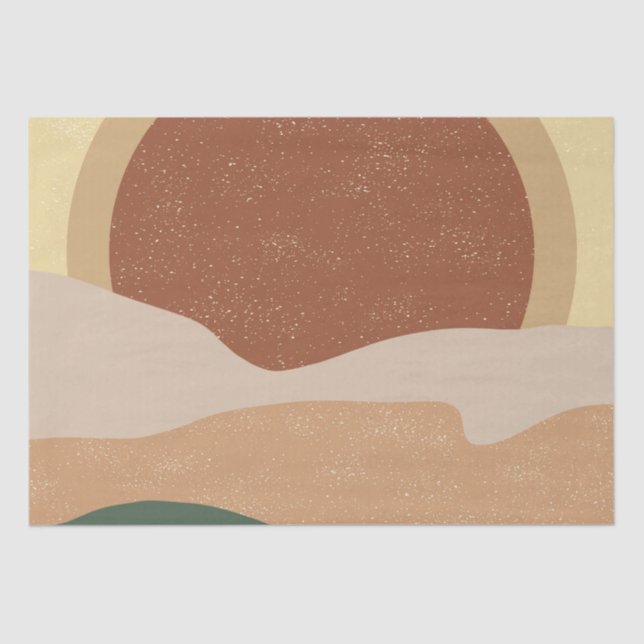 Papel De Seda El arte moderno Boho Aesthetic Sunset (Anverso)