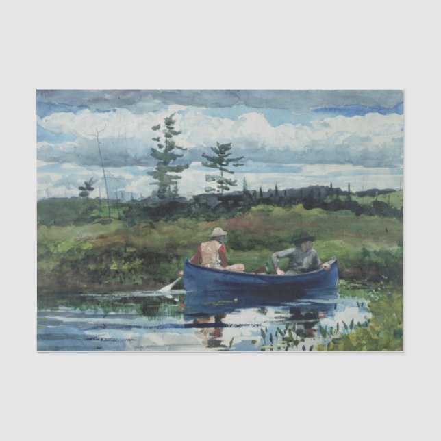 Papel De Seda El barco azul de Winslow Homer (Anverso)