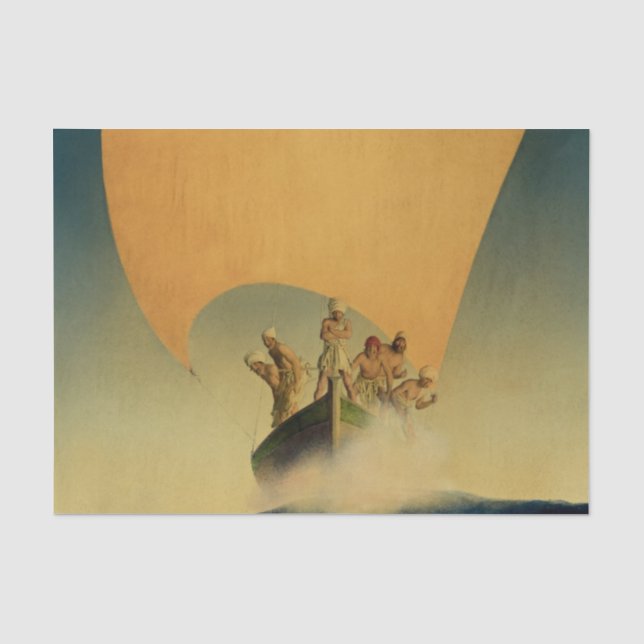 Papel De Seda “El barco pirata” de Maxfield Parrish (Anverso)
