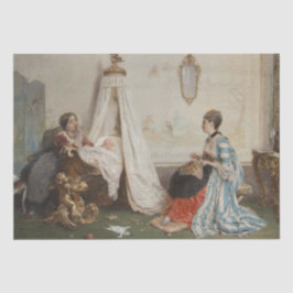 Papel De Seda El bebé duerme (de Gerolamo Induno)