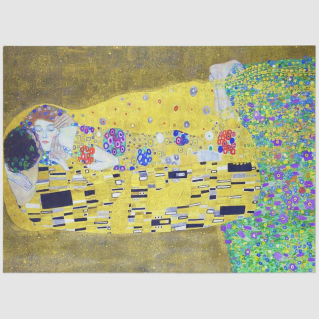 Papel De Seda El beso, Gustav Klimt (Anverso)