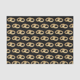 Papel De Seda El Boda de oro Rings se unió