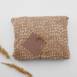 Papel De Seda El Boho Beige Golden Paint Strokes #B08B82