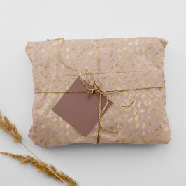Papel De Seda El Boho Rubor Beige Golden Paint Strokes #D6AEA3