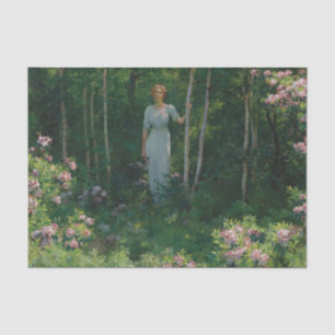 Papel De Seda El borde del bosque por Charles Courtney Curran