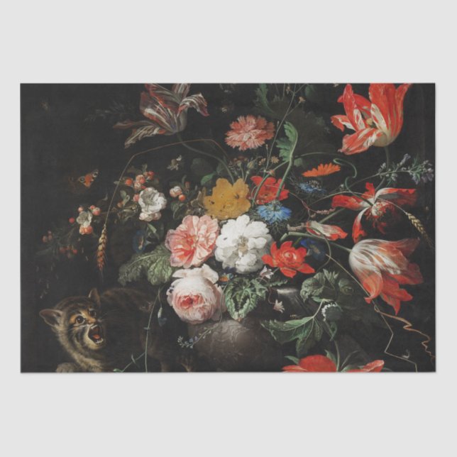 Papel De Seda El Bouquet girado de Abraham Mignon (Anverso)