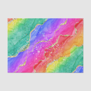 Papel De Seda El brillante arcoiris y el oro se agudizan los Pur