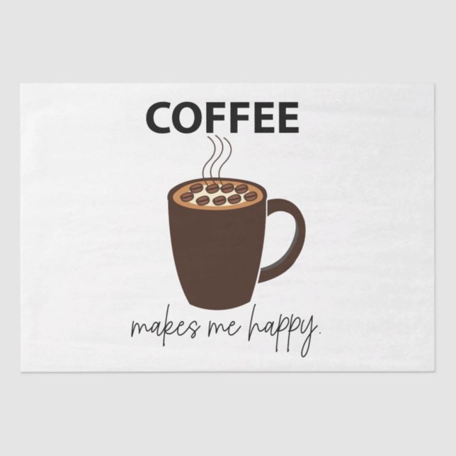 Papel De Seda El café me hace feliz (Anverso)