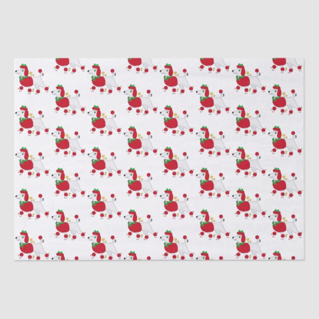 Papel De Seda El caniche vestido para las vacaciones (Anverso)