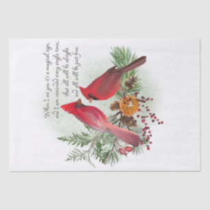 Papel De Seda El Cardenal Rojo Bird te recuerda lo que dices