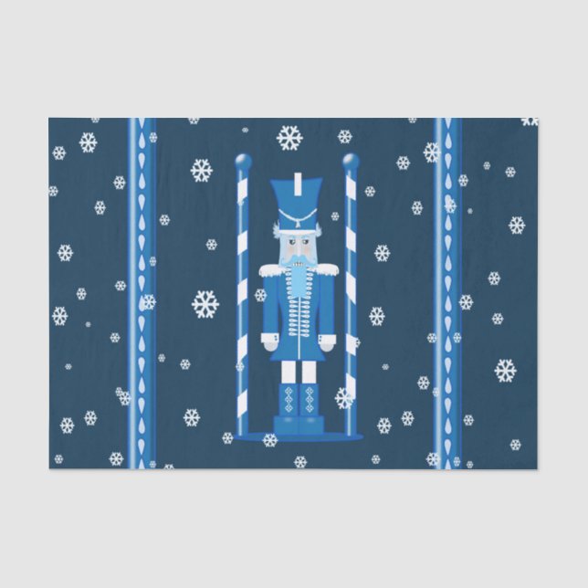 Papel De Seda El cascanueces en azul (Anverso)
