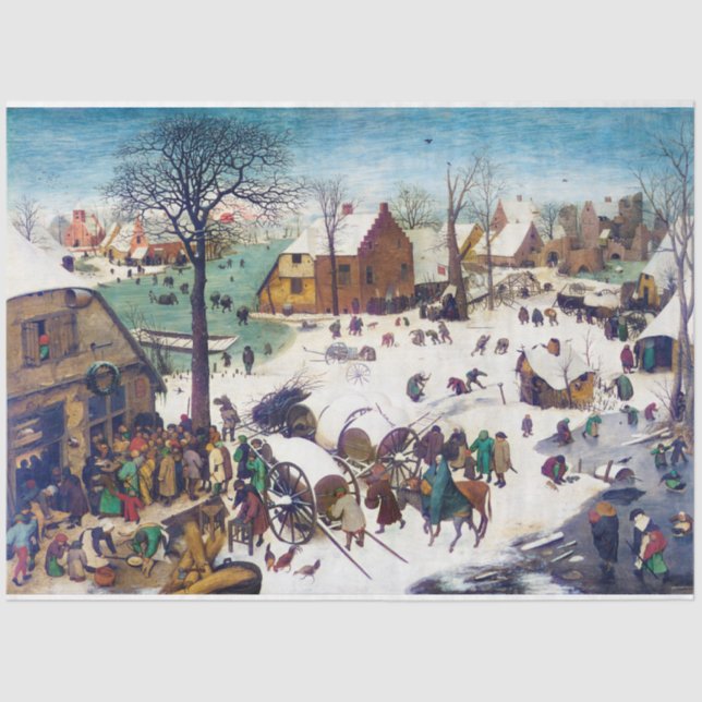 Papel De Seda El censo en Belén, Pieter Bruegel (Anverso)