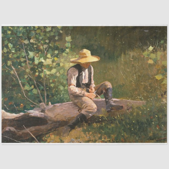 Papel De Seda El chico blanco (de Winslow Homer) (Anverso)
