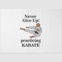 Papel De Seda El Cinturón Negro Karate nunca renuncia a las arte