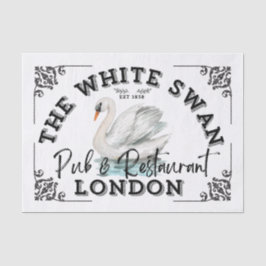 Papel De Seda El cisne blanco - Rótulo pub