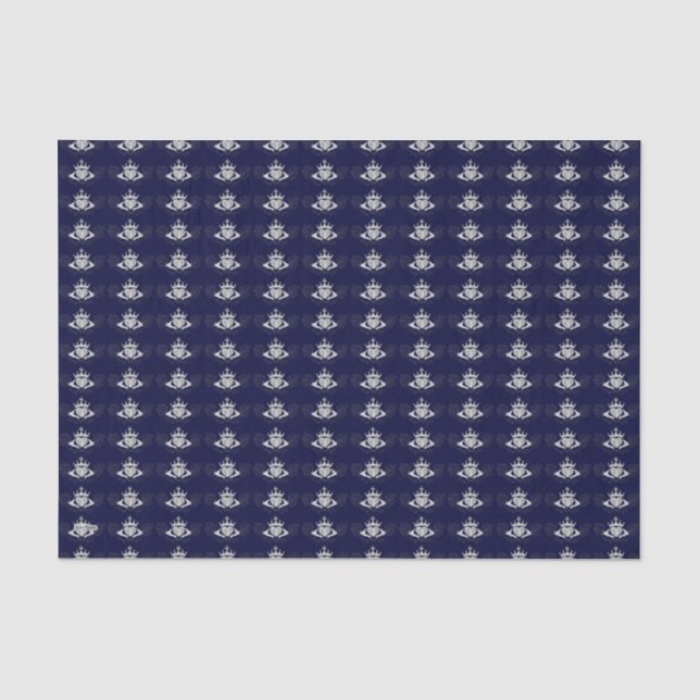 Papel De Seda El Claddagh (Plata) (Anverso)