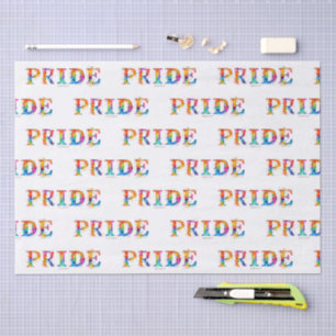 Papel De Seda El colorido y creativo texto temático del Orgullo 
