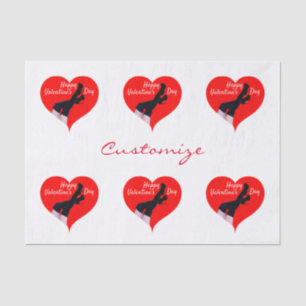 Papel De Seda El corazón rojo muslo boots de San Valentín Thunde