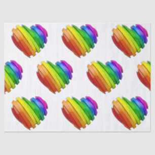 Papel De Seda El corazón tridimensional escultural de SlipperyJo