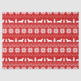 Papel De Seda El Corgi Galés del Pembroke siluetea el modelo del