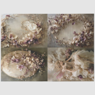 Papel De Seda El Cuento de Hadas del Círculo & Fantasía Floral