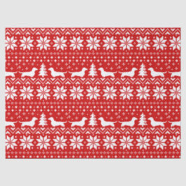 Papel De Seda El Dachshund siluetea el modelo del navidad