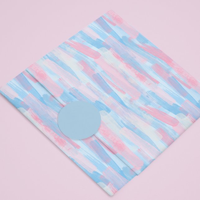 Papel De Seda El día de la madre, azul y rosa (Baby pink & blue Happy Mother's Day Tissue Paper)