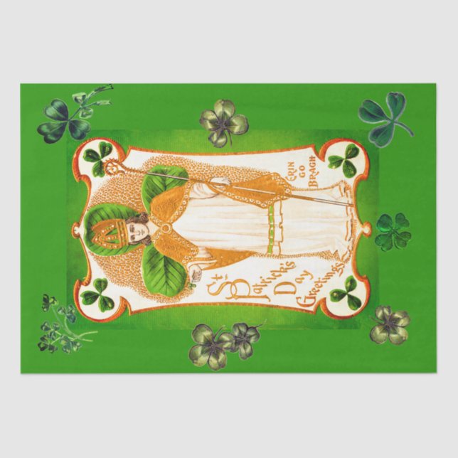 PAPEL DE SEDA EL DÍA DE SAN PATRICK, VERDES VERDES VERDES VERDES (Anverso)