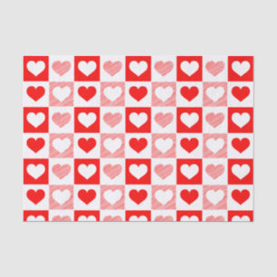 Papel De Seda El día de San Valentín de corazones de amor blanco