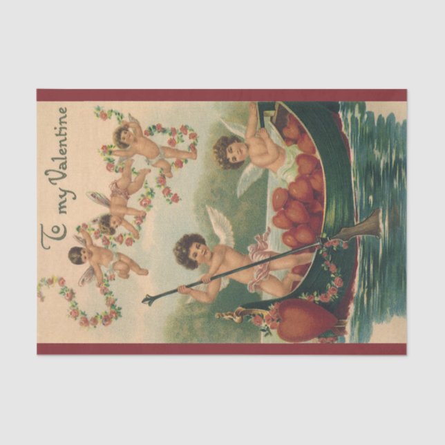 Papel De Seda El día de San Valentín de época, cantantes victori (Anverso)