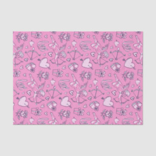 Papel De Seda El día de San Valentín de patrón de rosas rosadas