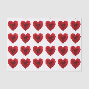 Papel De Seda El día de San Valentín de rosa roja con forma de c