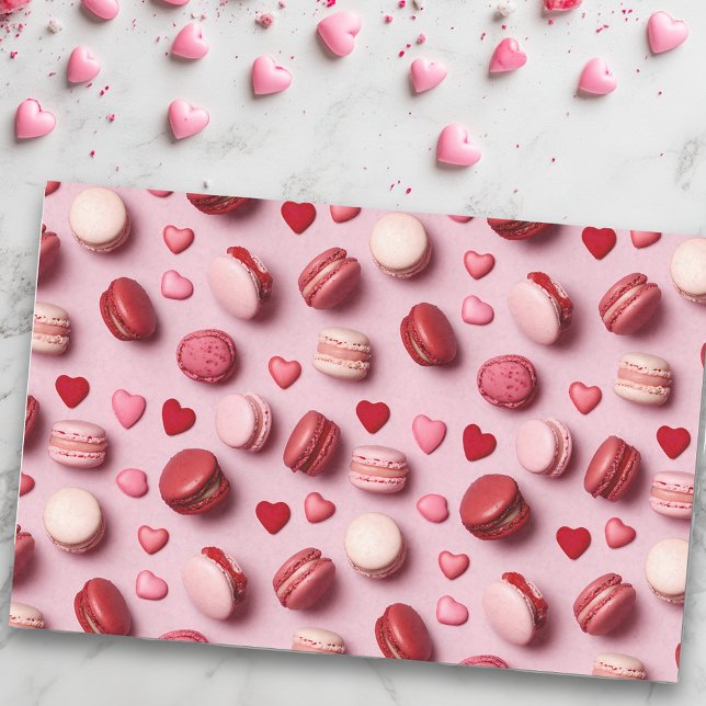Papel De Seda El día de San Valentín Macaron Cookie Hearts (Subido por el creador)