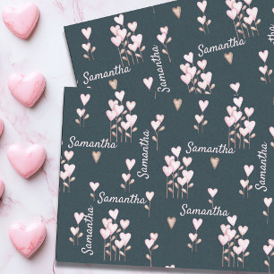 Papel De Seda El día de San Valentín Nombre personalizado Flores