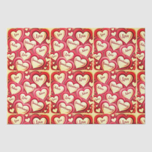 Papel De Seda El día de San Valentín Romántico De Temática Cardí