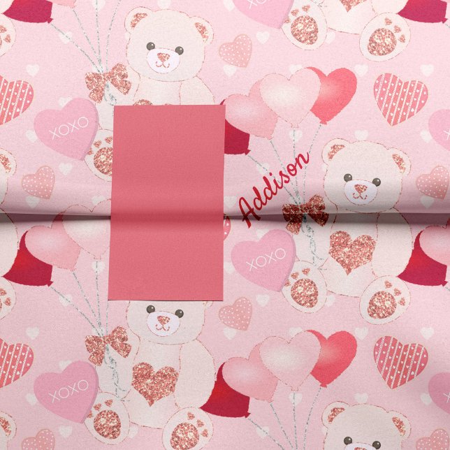 Papel De Seda El día de San Valentín Teddy Bear XOXO Patrón card (Subido por el creador)