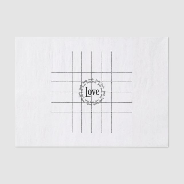 Papel De Seda El día de San Valentín Tissue Paper Love (Anverso)