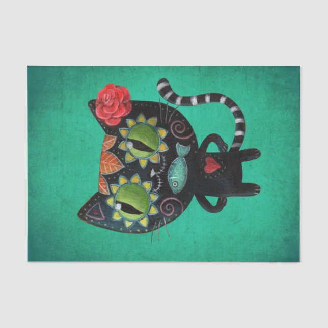 Papel De Seda El día del gato negro muerto (Anverso)