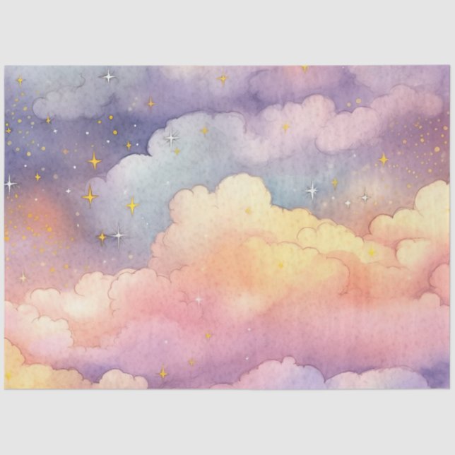 Papel De Seda El diseño de la fantástica serie Pastel Cloud 6 (Anverso)