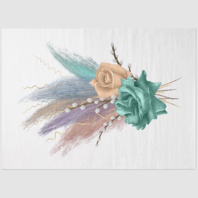 Papel De Seda El diseño de la serie Boho Bouquet 11 (Anverso)